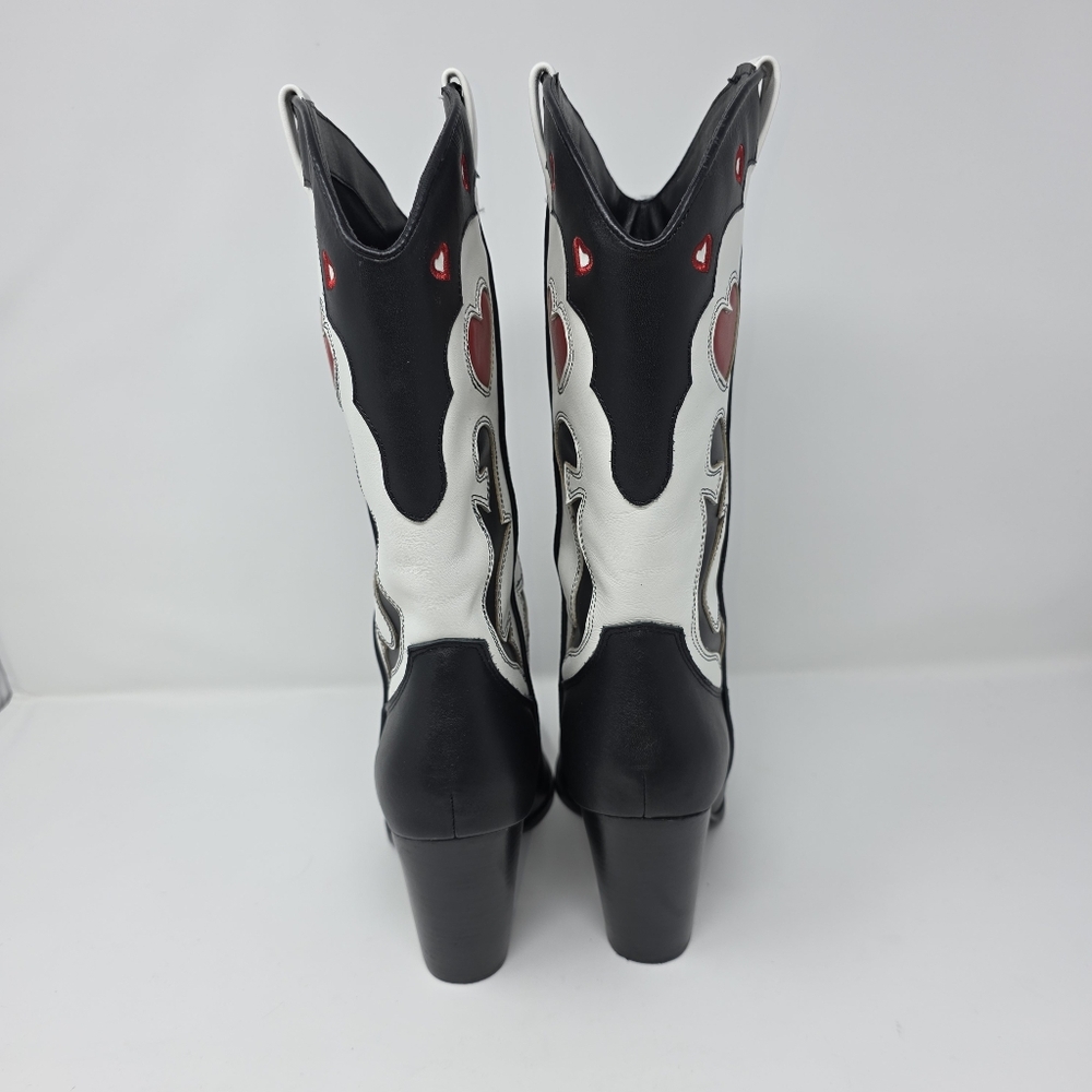 NEW and NEVER WORN Steve Madden LOVESTRUCK Western Cowboy Heart Boots - Picture 6 of 10